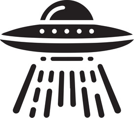 Ufo Silhouette of spaceship vector silhouette vector