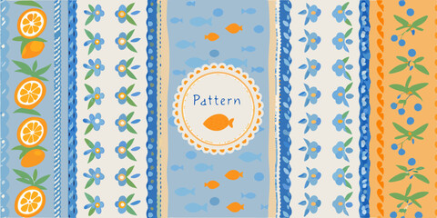 vector seamless pattern with easter eggs