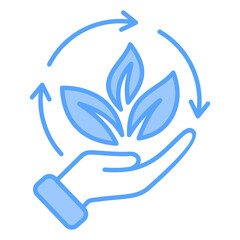Fototapeta premium Sustainability Blue Icon