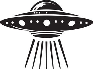 Ufo Silhouette of spaceship vector silhouette vector