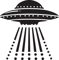 Ufo Silhouette of spaceship vector silhouette vector