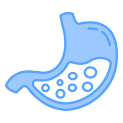 Stomach Blue Icon