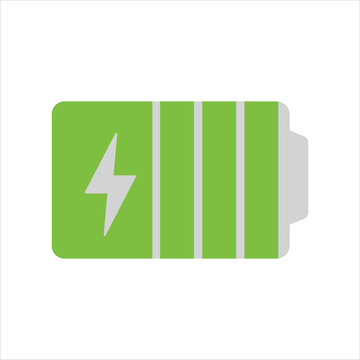 Battery Charging Vector Illustration Full Power Indicator