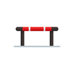 Athletic Hurdle: A sleek athletic hurdle in vibrant red and dark grey stands ready for action, symbolizing challenge, determination, and the pursuit of excellence in sports.