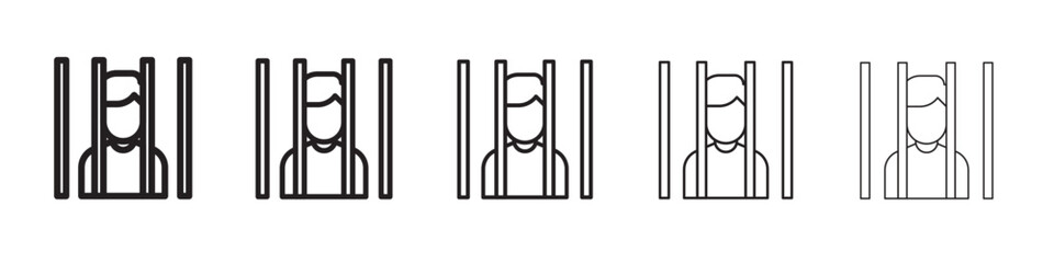 jail criminal prisioner icon vector illustration isolated