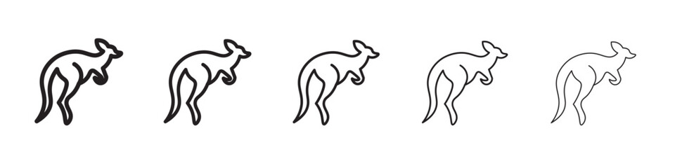 kangaroo icon vector illustration isolated