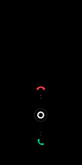 a dark screen with three phone call icons