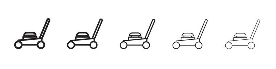 Lawn mower icon vector illustration isolated