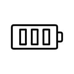 Full Battery Icon Silhouette | Power Charge Level Vector PNG | Energy Symbol Graphic for Mobile, Tech, Devices, Charging, UI & Digital Design
