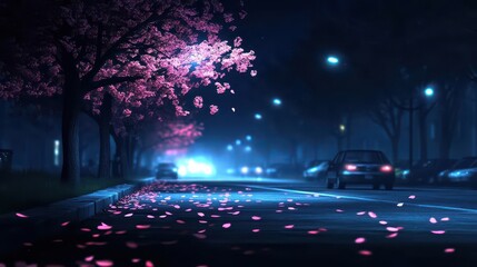 Night City, Cherry Blossoms