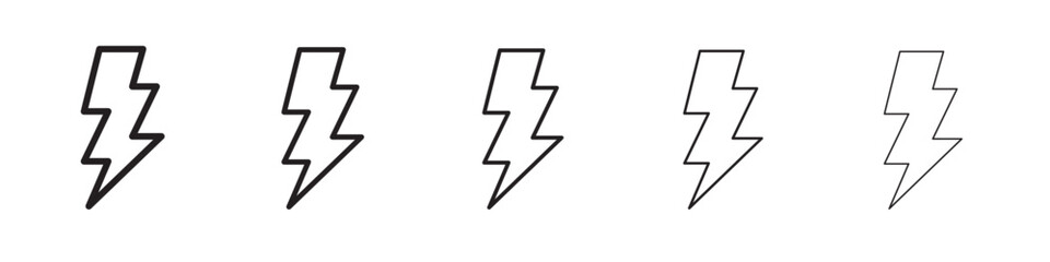 Lightening bolt vector illustration isolated