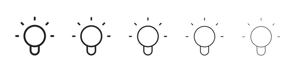 Light bulb icon vector illustration isolated