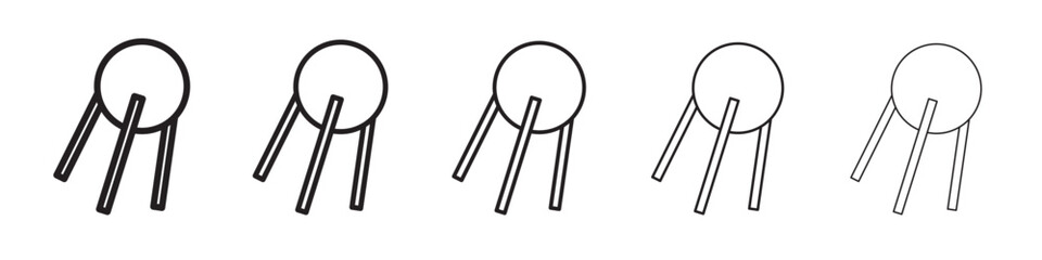 Linear sputnik icon vector illustration isolated