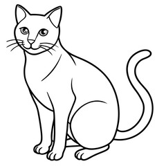 cat line art vector