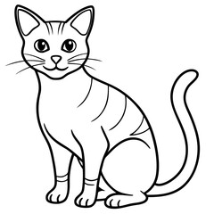 cat line art vector