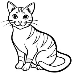 cat line art vector
