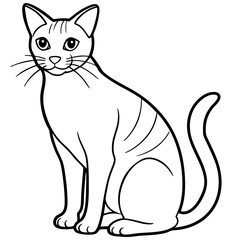 cat line art vector