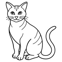 cat line art vector