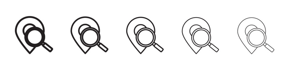 Location search icon vector illustration isolated