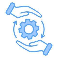 Fototapeta premium Change Management Blue Icon