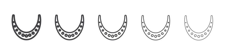 lucky horseshoe icon vector illustration isolated