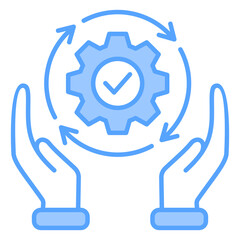 Obraz premium Sustainability Blue Icon