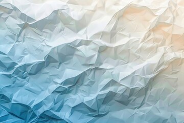 Obraz premium Abstract crumpled paper texture in cool tones.