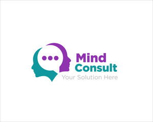 mind consult logo designs for medical talk and online service