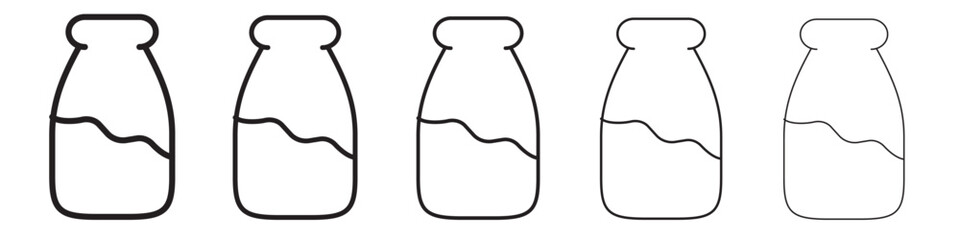 Milk bottle icon vector illustration isolated