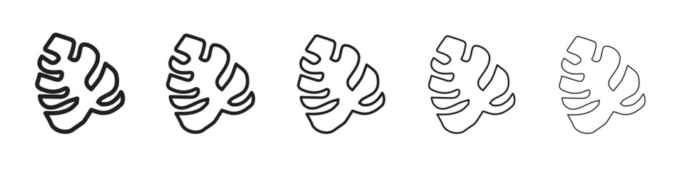 Monstera leaves icon vector illustration isolated