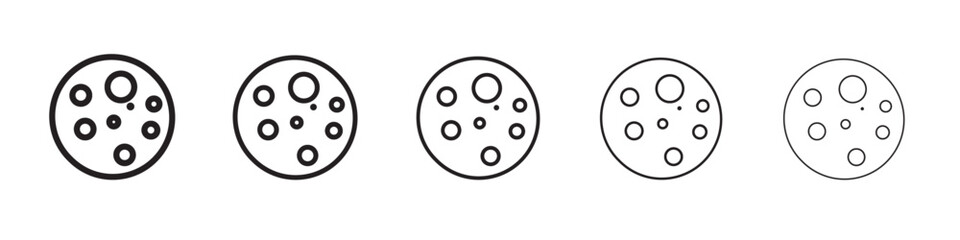 moon outline icon vector illustration isolated