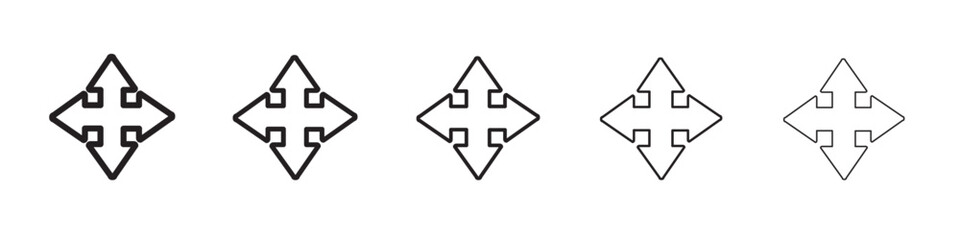 Move arrow icon vector illustration isolated