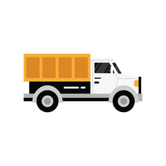 Dump Truck Vector Illustration Construction and Hauling Vehicle