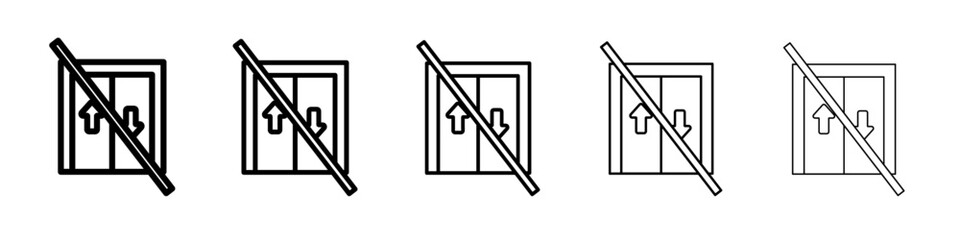 No Elevator Sign icon vector illustration isolated