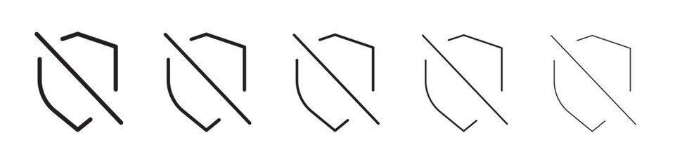 No protection icon vector illustration isolated