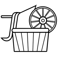 Chaff Cutter line art vector