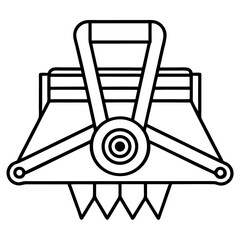 Chaff Cutter line art vector