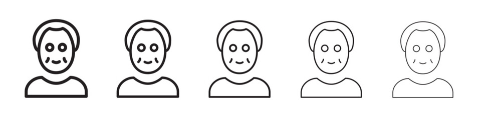 Old man icon vector illustration isolated