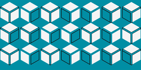 Abstraction from geometry, element, cube, hexagon. vector illustration