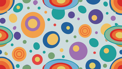 Fototapeta premium Seamless pattern with colored circles abstract background vector illustration 
