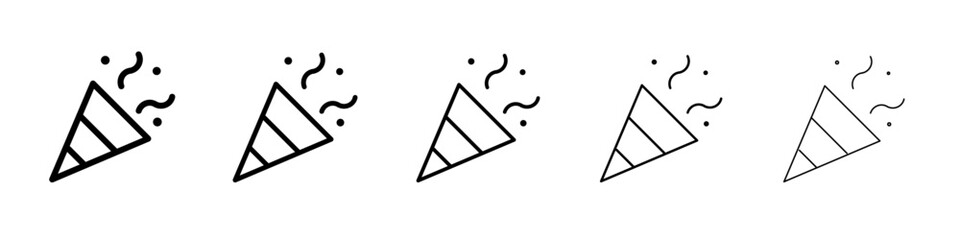 Party popper icon vector illustration isolated