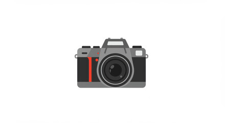 Fototapeta premium Vintage Camera Icon with Photography Equipment, and Retro Design.