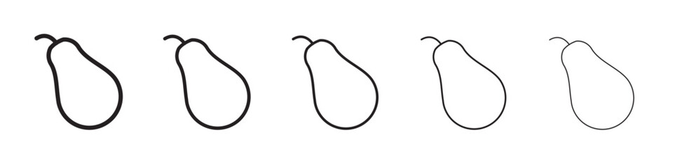 Pear icon vector illustration isolated