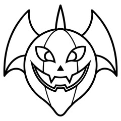 Halloween line art vector