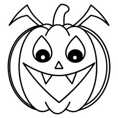 Halloween line art vector