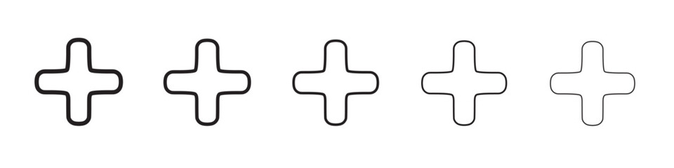 Plus icon vector illustration isolated