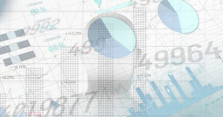 Teal and blue pie chart displaying in analytics dashboard, with floating percentage labels