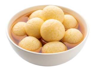 Rasgulla recipe delicious bengali sweets in bowl traditional indian dessert food on transparent background