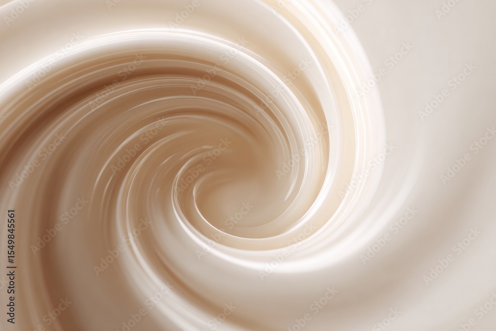 Poster close-up of swirling vortex with minimalistic design backlit to highlight each whorl and curve