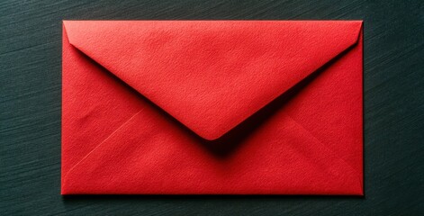 Obraz premium red envelope with red heart